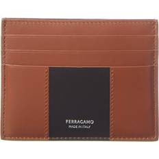 Ferragamo Men Bicolor credit card holder Brown