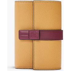 Loewe Biscuit/crimson/pape Vertical Small Logo-embossed Leather Wallet - BISCUIT/CRIMSON/PAPE