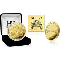 Highland Mint Super Bowl VIII Gold Flip Coin NFL Münze 39mm, vergoldet