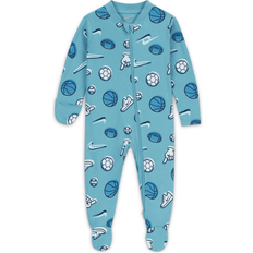 Nike 1-3M Children's Clothing Nike Everyone From Day One Baby 0-9M Sportball Footed Coverall in Blue, 0-3M 56M216-BKY 0-3M