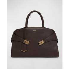 Women Hug Bicolor Handbag - Brown