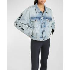 Balenciaga Overtøj Balenciaga Blå Denim Jakke Med Kunstværk Pynt - Blå