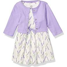 Organic Other Sets Children's Clothing Touched By Nature Girls Organic Cotton Dress and Cardigan, Lavender, 4-Toddler