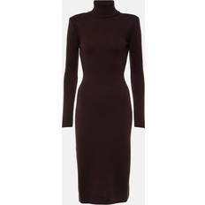 Kashmir - Midiklänningar Tom Ford Cashmere turtleneck midi dress brown