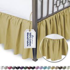Gold Valance Sheets SHOPBEDDING Ruffled Skirt Split Valance Sheet Gold (203.2x)