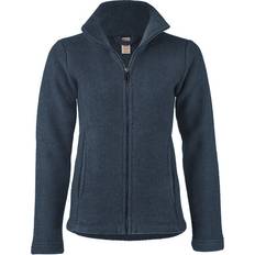 ENGEL Natur Damen Fleece-Jacke tailliert Bio-Schurwolle Atlantik Melange 46/48