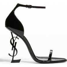 Ysl shoes Saint Laurent Opyum YSL Logo-Heel Sandals with Black Hardware 7.5B 37.5EU