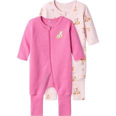 Vetoketju Yöasut Name It Baby Pyjamahaalari 2-Pack - Roosa