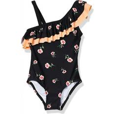 Kanu Surf Big Morgan Floral Ruffle 1-Shoulder Swimsuit