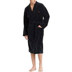 Robes Polo Ralph Lauren Men's Cotton Velour Kimono Robe Black, Small/Medium