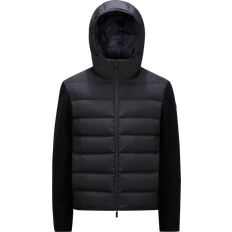 Moncler Overtøj Moncler Polstret Hætte Zip-Up Cardigan Uld - Sort