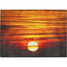 Orange Chopping Boards East Urban Home Tempered Glass Orange Sunset Chopping Board