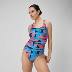 Blåa - Träningsplagg Baddräkter Speedo Womens Allover Digital Powerback - Multi/Patterned