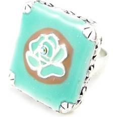 Turkos Ringar Les Trésors de Lily [E0302] Turquoise 'Geisha' Designer Ring