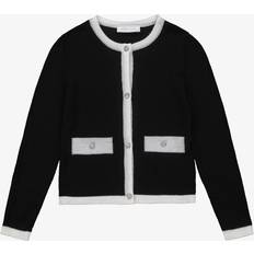 Schwarz Cardigans Monnalisa Girls Black Wool Cardigan