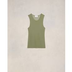 Green - Unisex Tank Tops Ami Paris Lyocell Tanktop Met Diepe Ronde Hals - Groen