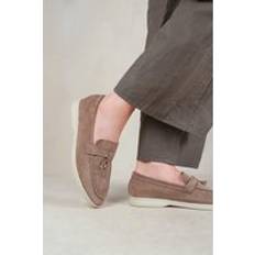 Green Loafers Where's That From 'Pegasus' Wide Fit Slip On Loafers With Accessory Detailing Khaki 7E