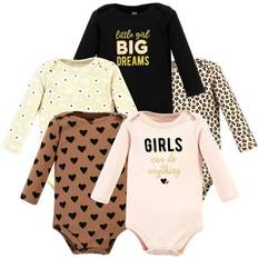 Cotton Long-Sleeve Bodysuits - Cinnamon Hearts