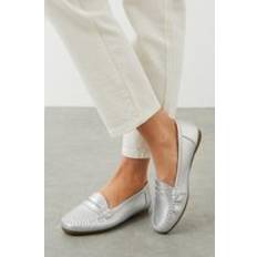 Silver Loafers Good For The Sole Nessa Leather Comfort Loafers Silver