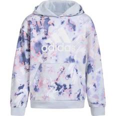 Adidas S Hoodies Adidas Girl's Long Sleeve Hooded Printed Pullover Blue