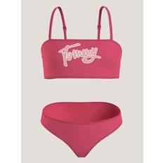 Tommy Hilfiger Swimwear Children's Clothing Tommy Hilfiger Girls' Kids' Logo Bikini Set Pink 10-12 Laser Pink 10-12