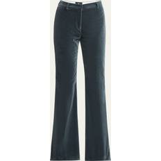 Etro Cotton Flared Pants - Bleu Marine