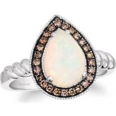 Jewelry Le Vian 7/8 ct. t.w. Opal and 1/5 ct. t.w. Chocolate Diamond Ring 14K Vanilla Gold No Color