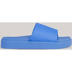 Skor Tommy Hilfiger Polyester Slide Avslappnat Bär Skor Dam - Blå