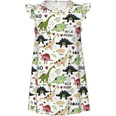 Dinosaurs Nightgowns Children's Clothing Coaee Sold by: RANDHAWA, Cute Dinosaurs Printed Girls Nightgowns Short Sleeve Nightdress Comfortable for Sleeping Lounge Wear Party