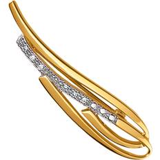 Dame Brosjer Altesse [N1465] tone 'Scarlett' Gold Plated Brooch