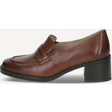 Caprice Loafers Caprice Trotteur, braun, aus Leder mit Blockabsatz, Gr