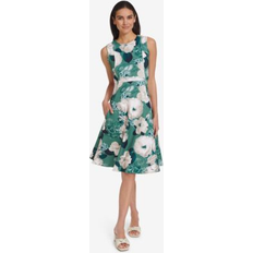 Calvin Klein Women Clothing Calvin Klein Women's Floral Jewel-Neck Sleeveless Dress Sequoia Multi