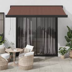 vidaXL Manual Retractable Awning Brown