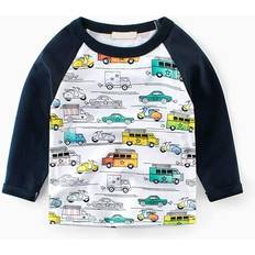 Children's Clothing Youi-Gifts Sold by: Doyfacai store, Infant Toddler Boys Graphic Long Sleeve T-Shirts Kids Little Boys Dinosaur Truck Stripes Tees Tops Autumn Spring