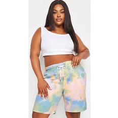 Tie Dye Trousers & Shorts Yours Tie Dye Jogger Shorts Green 26-28