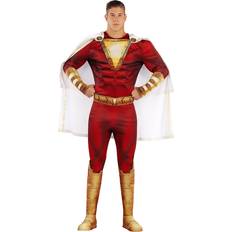 Funidelia Funidelia Shazam costume OFFICIAL for man Superheroes, DC Comics Costumes for adults, accessory fancy dress & props for Halloween, carnival & parties Red