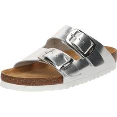 Damen - Silbrig Slides Gabor Pantolette silber