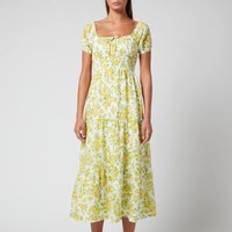 Amarillo - Vestido midi Vestidos Faithfull The Brand Women's Matisse Midi Dress Morello Floral Print Yellow