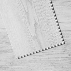 Golv plattor VEVOR Sammankopplade vinylgolvplattor 1220 X 185 mm, 10 plattor 5,5 mm tjocka Snap Together, Ljusgrå träfibrer DIY-golv för kök, matsal, sovrum och badrum, lätt för heminredning
