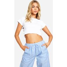 T-shirts boohoo Womens Bow Tie T-Shirt White