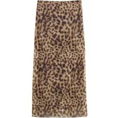 Fabric Skirts Shein Leopard Print Mesh Skirt