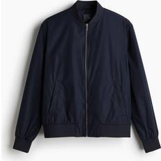 H&M Men Outerwear H&M Regular Fit Bomber Jacket Blue