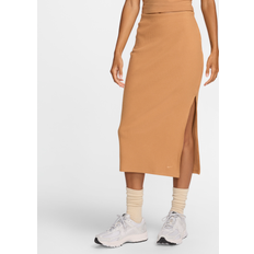 Skirts Nike Women's Sportswear Chill Rib Slim Midi Skirt in Brown, FQ1636-224