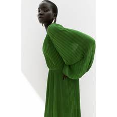 H&M Long Dresses H&M Ladies Green Pleated chiffon dress