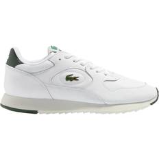 Lacoste 44 - Herre - Læder Sko Lacoste Linetrack M - White/Green