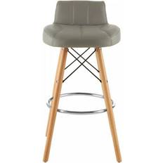 Leather Seating Stools Premier Housewares Interior Space Saver Grey Seating Stool 88cm