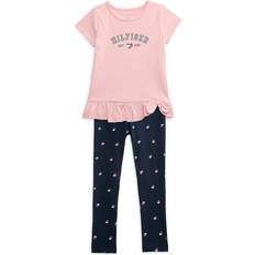 Tommy Hilfiger Other Sets Children's Clothing Tommy Hilfiger Toddler Girls Ruffle-Hem Logo Tunic & Logo-Print Leggings, Piece Set Assorted 2T