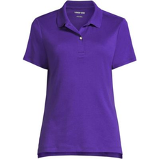 Lands' End XXL Shirts Lands' End Women's School Uniform Short Sleeve Feminine Fit Interlock Polo Shirt Deep purple XXSmall