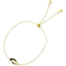 Macy's Enamel Bracelets Macy's Cubic Zirconia & Black Enamel Penguin Bolo Bracelet GOLD 9 1/2 inches