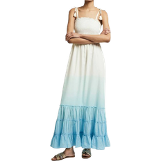 Clothing River Island Shirred Beach Maxi Dress - Blue Ombre